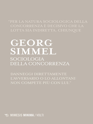 cover image of Sociologia della concorrenza